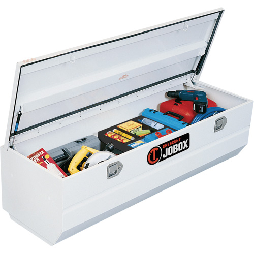 Coffre &agrave; outils robuste pour camion, 20-1/4" x 58-1/2" x 19", Acier, Beige/Noir/Bleu/Brun/Vert/Gris/Orange/Rouge/Argent/Havane/Jaune D. Morneault & Fils