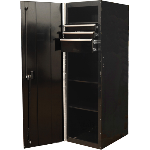 RX Series Side Cabinet, 3 Drawers, 19" W x 25" D x 61" H, Black D. Morneault & Fils
