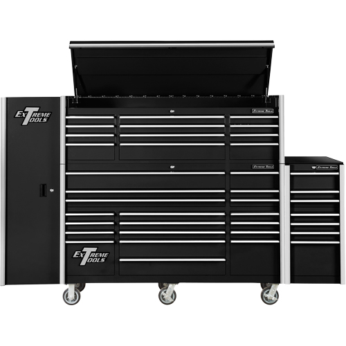 RX Series Side Cabinet, 3 Drawers, 19" W x 25" D x 61" H, Black D. Morneault & Fils