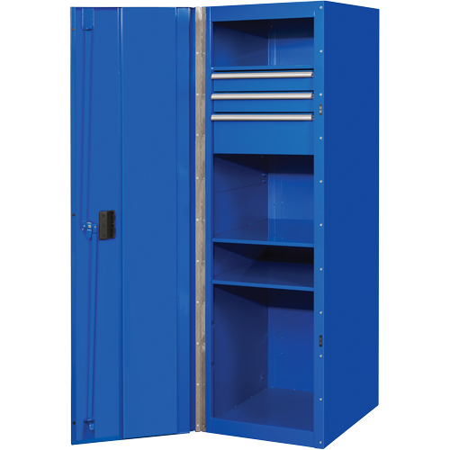 RX Series Side Cabinet, 3 Drawers, 19" W x 25" D x 61" H, Blue D. Morneault & Fils