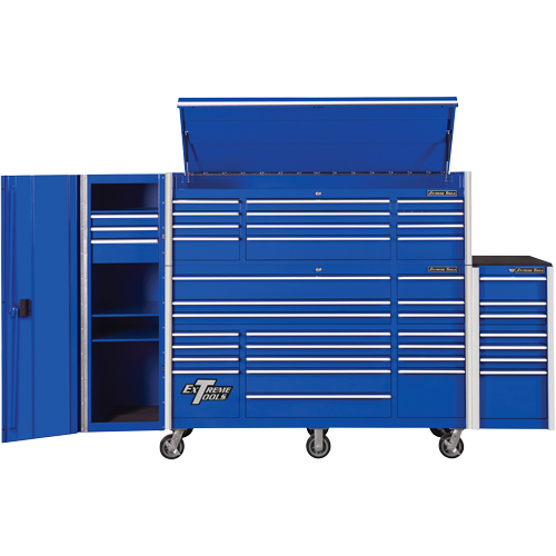RX Series Side Cabinet, 3 Drawers, 19" W x 25" D x 61" H, Blue D. Morneault & Fils