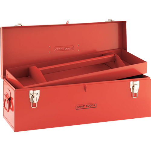 Tool Box, 10-3/4" D x 25-1/2" W x 10" H, Red D. Morneault & Fils