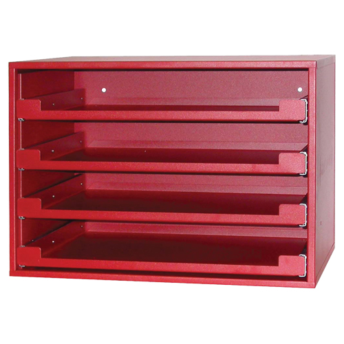 Compartment Rack, 15" D x 21" W x 15" H, Red D. Morneault & Fils