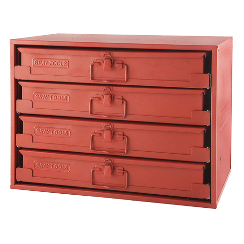 Compartment Rack With 4 Compartment Boxes, 4 Slots, 20-1/2" W x 12-1/2" D x 14-5/8" H, Red D. Morneault & Fils