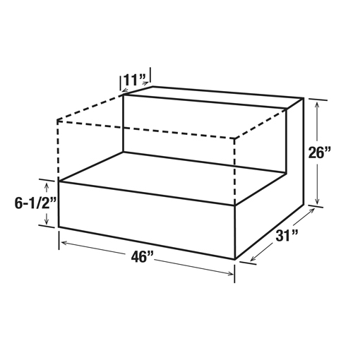 R&eacute;servoir de transfert pour carburant en acier, Acier, Capacit&eacute; 85 gal., Blanc D. Morneault & Fils