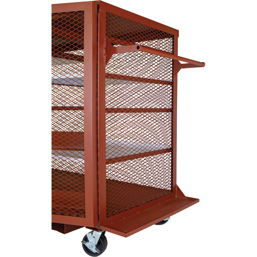 Armoire mobile en treillis, Acier, 22 pi³, Rouge D. Morneault & Fils