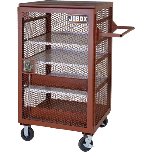 Armoire mobile en treillis, Acier, 22 pi³, Rouge D. Morneault & Fils