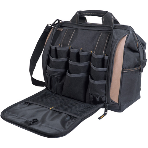 Porte-outils &agrave; compartiments multiples, Polyester, 33 pochettes, Noir D. Morneault & Fils