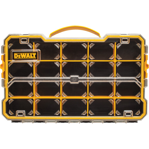 Organisateur avec compartiments PRO, 11" la x 17-5/8" p x 2-7/8" h, Noir/Jaune D. Morneault & Fils