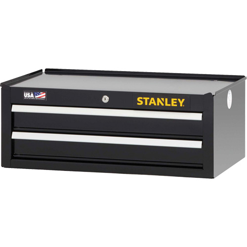 300 Series Middle Tool Chest, 26" W, 2 Drawers, Black D. Morneault & Fils