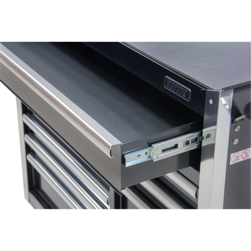 Industrial Tool Cart, 11 Drawers, 41" W x 18-3/4" D x 39-1/3" H, Black D. Morneault & Fils