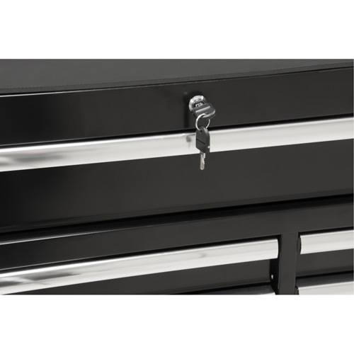 Industrial Tool Cart, 11 Drawers, 41" W x 18-3/4" D x 39-1/3" H, Black D. Morneault & Fils