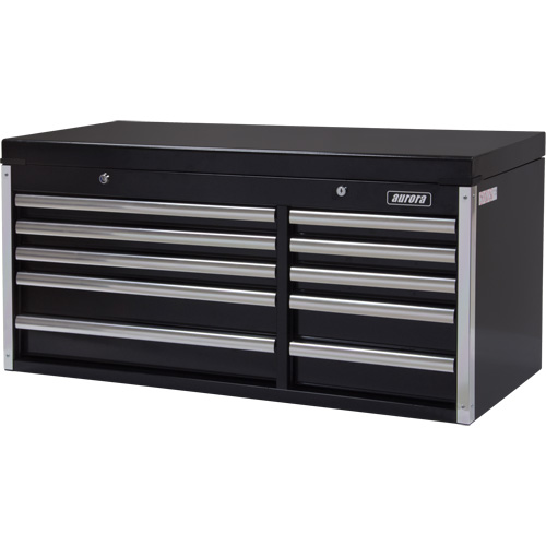 Industrial Tool Chest, 41" W, 10 Drawers, Black D. Morneault & Fils