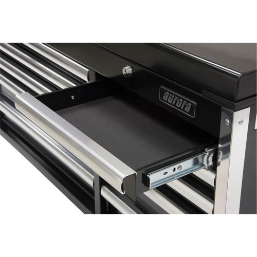 Industrial Tool Chest, 41" W, 10 Drawers, Black D. Morneault & Fils