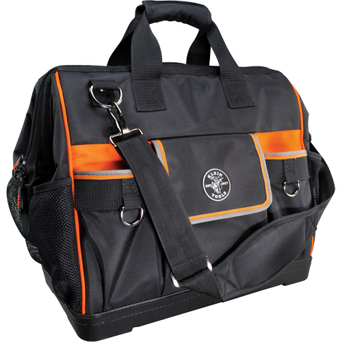 Tradesman Pro Wide-Open Tool Bag, Ballistic Nylon, 42 Pockets, Black D. Morneault & Fils