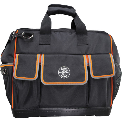 Tradesman Pro Wide-Open Tool Bag, Ballistic Nylon, 42 Pockets, Black D. Morneault & Fils
