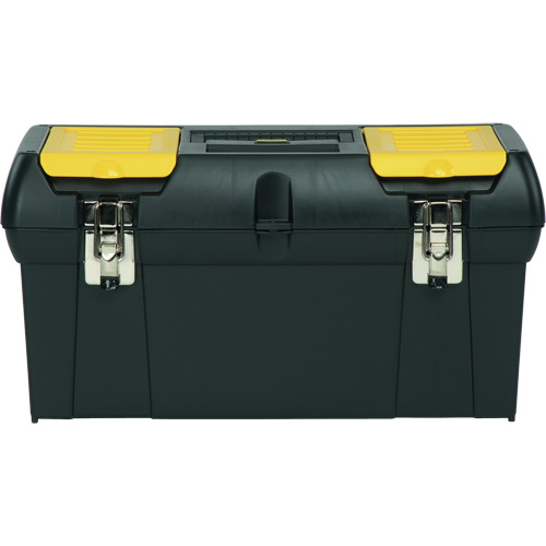2000 Series Tool Box with Tray, 24" W x 11-1/4" D x 11" H, Black/Yellow D. Morneault & Fils