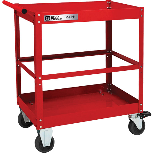 Chariot utilitaire robuste s&eacute;rie PRO+, 2 tiers, 30-1/5" x 38-1/3" x 19-1/2" D. Morneault & Fils