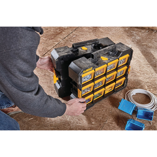 Organisateur Flip-Bin, 3-7/8" la x 17-3/4" p x 13-7/8" h, Noir/Jaune D. Morneault & Fils