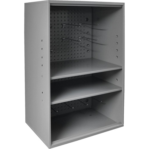 Armoire d'entreposage de produits abrasifs avec panneau perfor&eacute;, Acier, 19-7/8" x 14-1/4" x 32-3/4", Gris D. Morneault & Fils