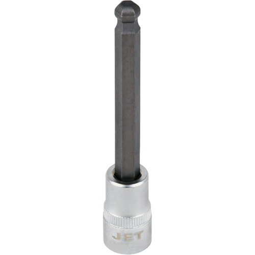 Bit Socket, Hex Ball, 4 mm x 4" L, 3/8" Drive D. Morneault & Fils