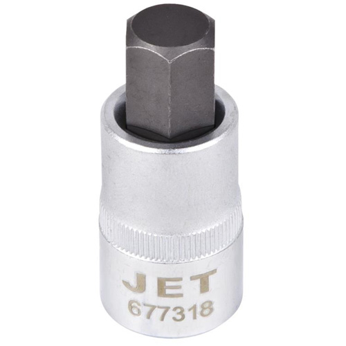 Bit Socket, Hex, 1/2" x 2" L, 1/2" Drive D. Morneault & Fils