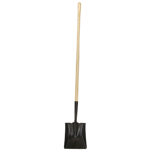 Square-Point Shovel, Wood, Tempered Steel Blade, Straight Handle, 49-1/2" Long D. Morneault & Fils