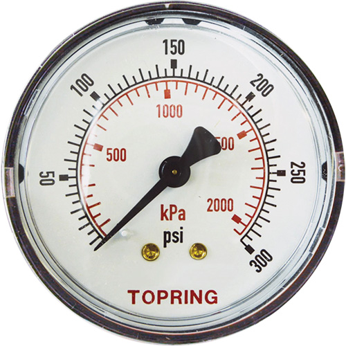 Replacement Pressure Gauge, 2" , 0 - 175 psi, Back Mount, Analogue D. Morneault & Fils