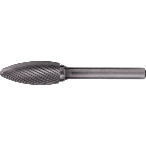 Solid Carbide Burrs - Flame Shaped, 1/8" Dia., 1/8" Shank D. Morneault & Fils