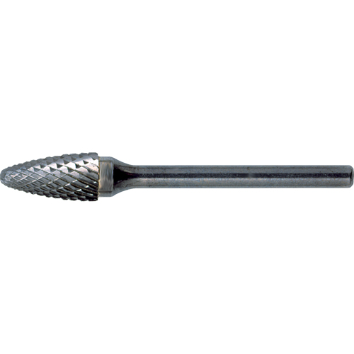 Solid Carbide Burrs - Tree Shape with Ball Nose, SF-1, 1/4" Dia., 5/8" Depth of Cut D. Morneault & Fils