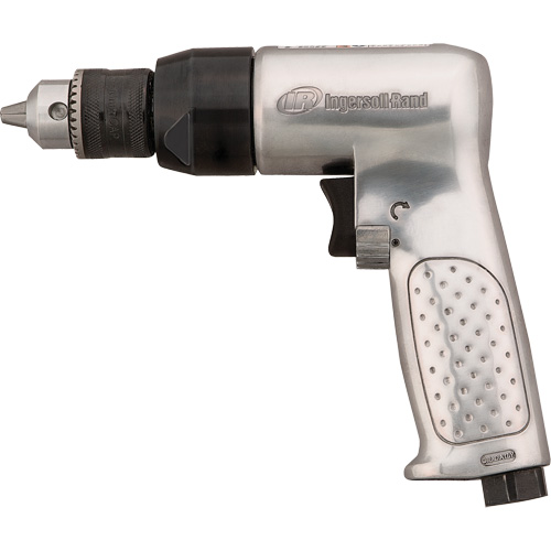 Right Angle Air Drill, 4 CFM, 1/4" NPTF, 94 dBA, 3/8" Chuck, Keyed D. Morneault & Fils
