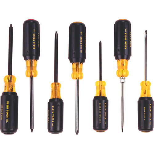 Canadian Basic Cushion-Grip Screwdriver Set, 7 Pcs. D. Morneault & Fils