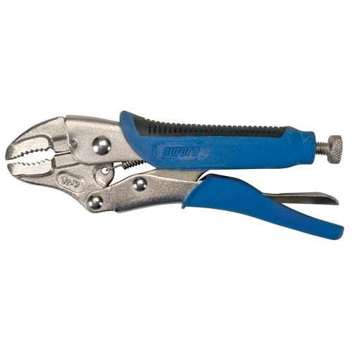 Locking Pliers with Wire Cutter, 5" Length, Curved Jaw D. Morneault & Fils