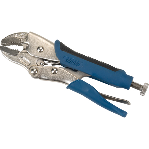 Locking Pliers with Wire Cutter, 7" Length, Curved Jaw D. Morneault & Fils