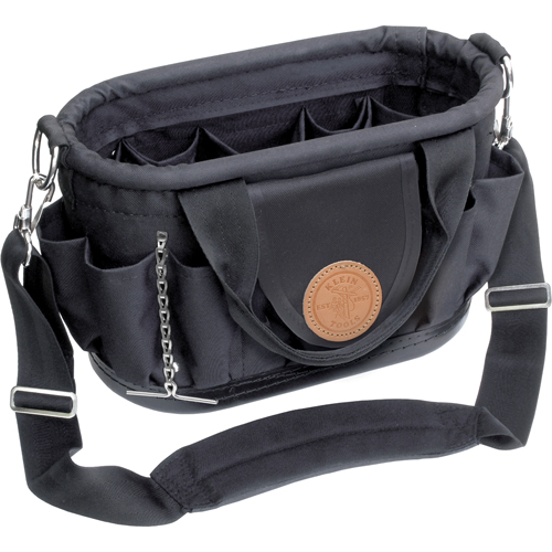 Porte-outils avec courroie d'&eacute;paule Tool Tote, Polyester, 17 pochettes, Noir D. Morneault & Fils