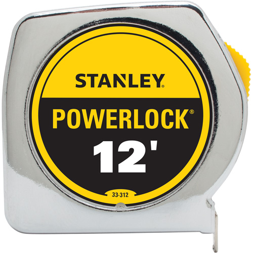 PowerLock&reg; Tape Measure, 3/4" x 12', Imperial Graduations D. Morneault & Fils