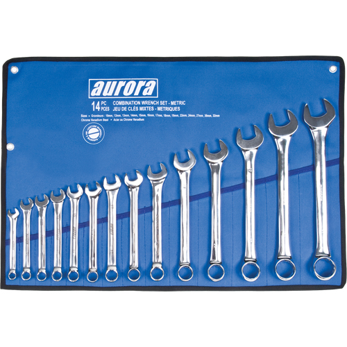 Wrench Set, Combination, 14 Pieces, Metric D. Morneault & Fils