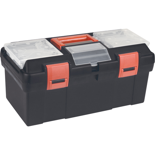 Coffres &agrave; outils en plastique, 17-1/2" la x 9-1/2" p x 8" h, Noir D. Morneault & Fils