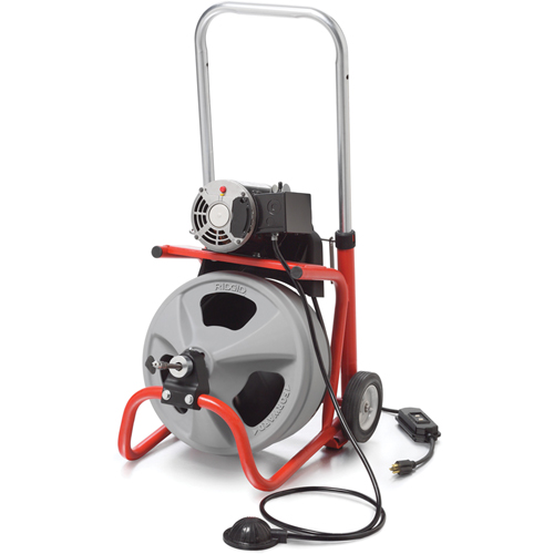 K-400 Drain Cleaning Machine with C-31 IW Cable, Electric, 3/8" D. Morneault & Fils