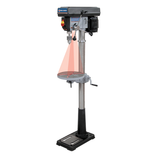 Perceuses &agrave; colonne de plancher avec laser, 13", Mandrin 5/8", 3600 tr/min D. Morneault & Fils