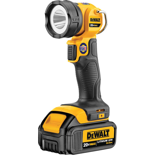 Lampe de travail Max, DEL, 110 lumens, 11 hres de fonctionnement, Bloc-pile Rechargeable, Plastique D. Morneault & Fils