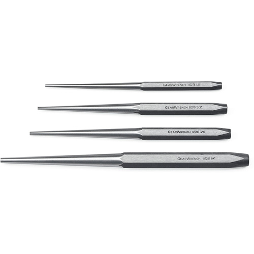 Long Taper Punch Set, 4 Pieces D. Morneault & Fils