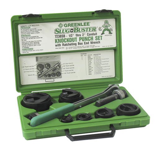 Knockout Kit with Ratchet and SlugBuster&reg; Punches D. Morneault & Fils