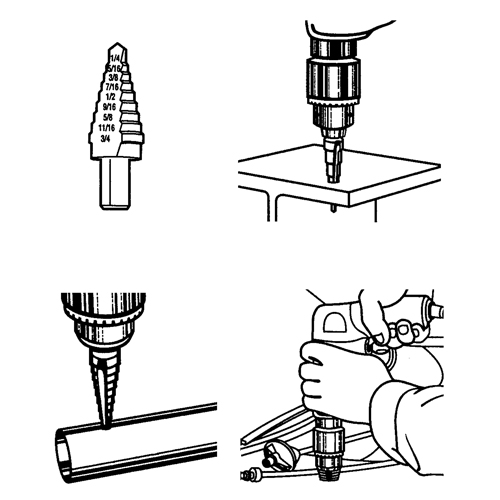 Step Drills, 1/32" Increments D. Morneault & Fils