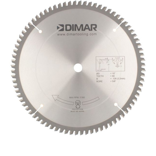 Lames de scies pour entrepreneur, 10", 80 dents, Pour Non ferreux D. Morneault & Fils