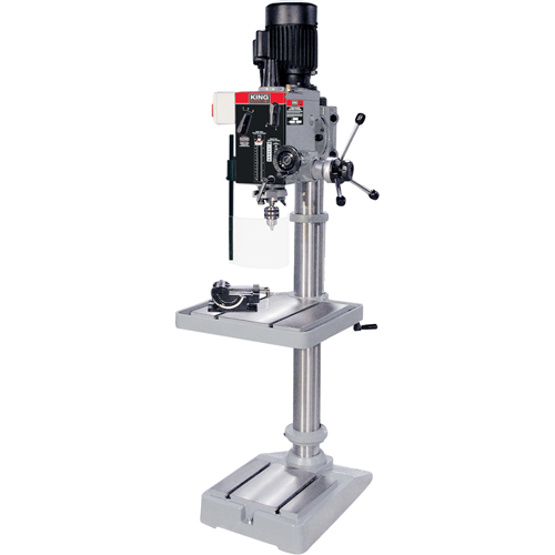 Gearhead Drilling Machines, 1/2" Chuck, 6 Speed(s), 21-3/4" W x 19-1/2" L, #3 Morse D. Morneault & Fils