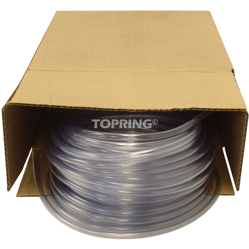 Tubing, Air/Water, 0.625" OD x 100' L, PVC, Clear, 30 PSI @ 20°C D. Morneault & Fils