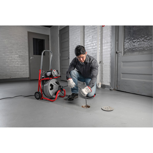 D&eacute;gorgeoir auto-aliment&eacute; K-400 a/c&acirc;ble C-45IW, &eacute;lectrique, 1/2" x 75' et 3/8" x 100' D. Morneault & Fils