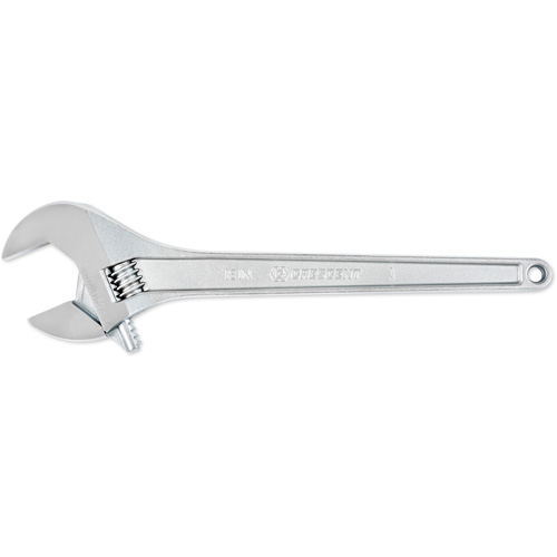 Adjustable Tapered Handle Wrench - Carded, 18" L, 2-1/16"/53 mm Max Width, Chrome/Polished D. Morneault & Fils