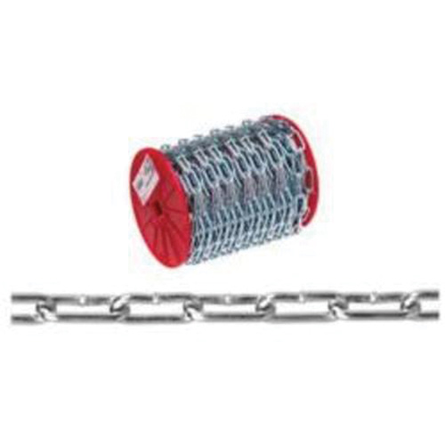Chaîne droite, Acier &agrave; faible teneur en carbone, 2/0 x 120' (36,6 m) l, Charge d'utilisation 520 lb (0,26 tonne) D. Morneault & Fils